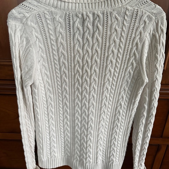 Croft & Barrow White Ladies Cable Knit Sweater EUC Size S - Picture 5 of 11
